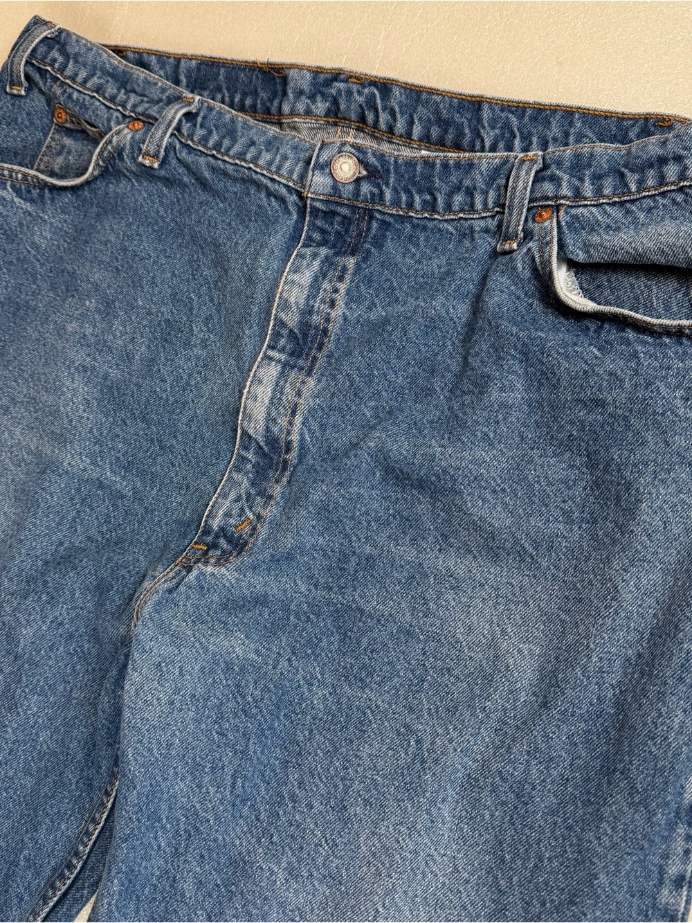Vintage Levis 517 Bootcut Jeans Mens 40x28 (tag 42x32) USA Orange Tab Blue Note